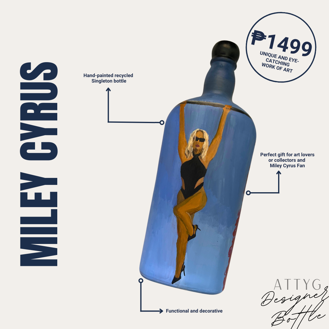 Hand-painted The Singleton 12 Years Old Malt Scotch Whisky (Miley Cyrus)