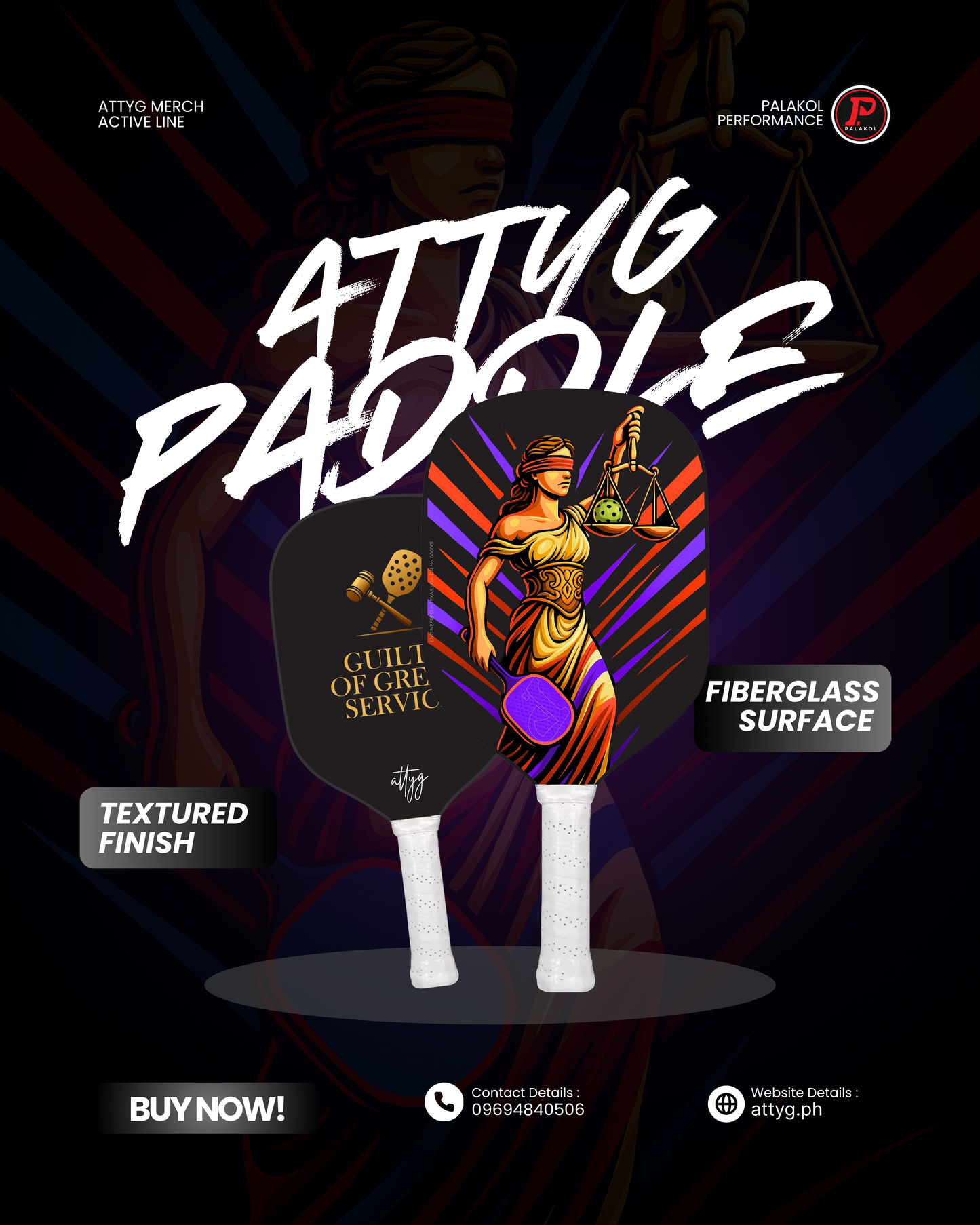 ATTYG Paddle * Palakol Performance Gear — “Guilty of Great Service” (Limited to 30 pcs)